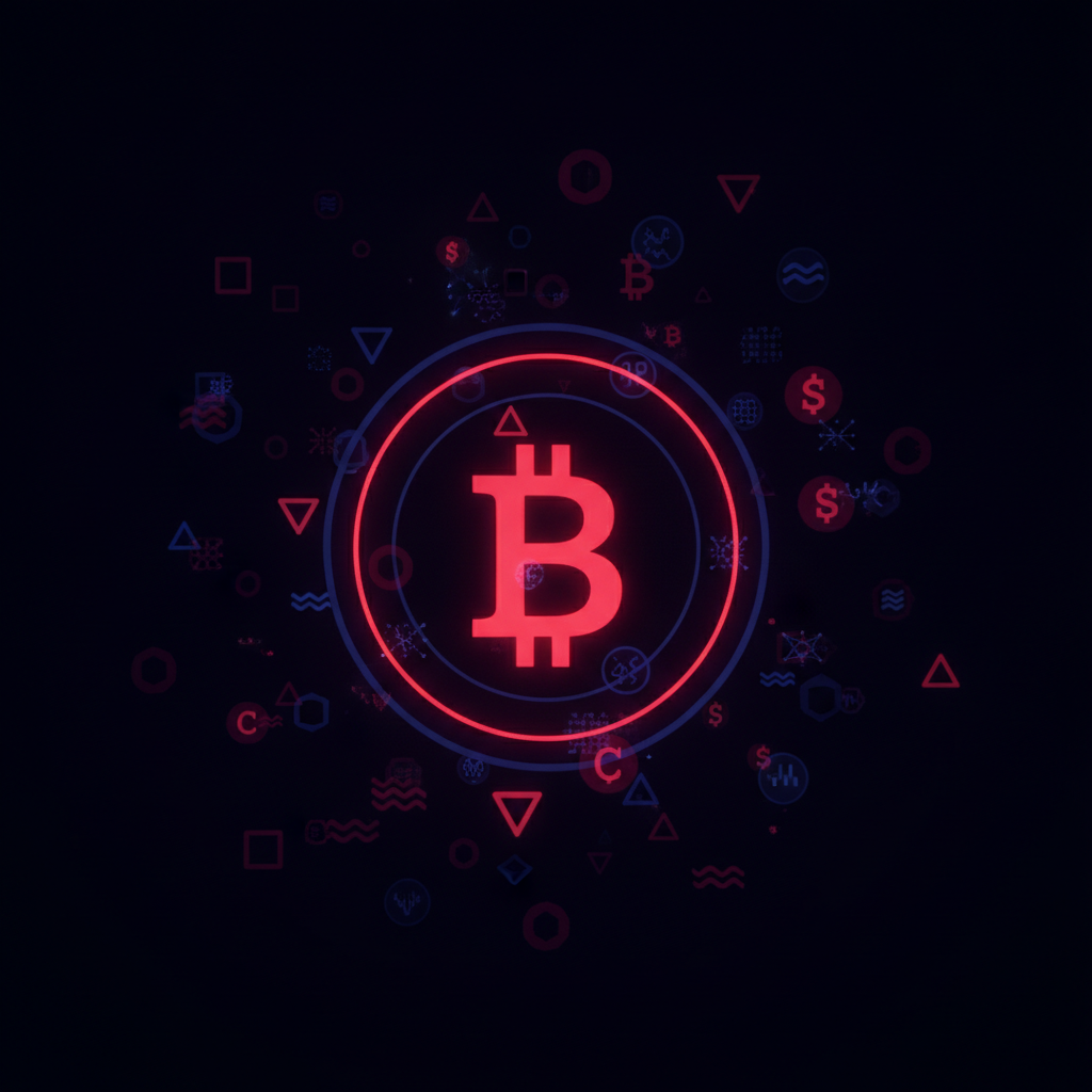 Abstract illustration representing the broad cryptocurrency category