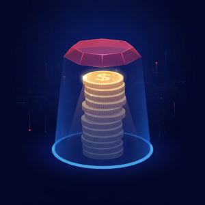 Abstract illustration representing a fixed limited coin supply