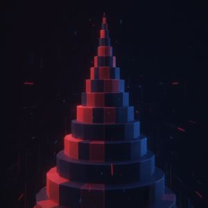 Abstract illustration representing a halving schedule converging to a limit