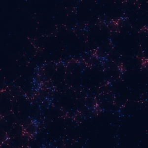 Abstract illustration of a decentralized network with no single center