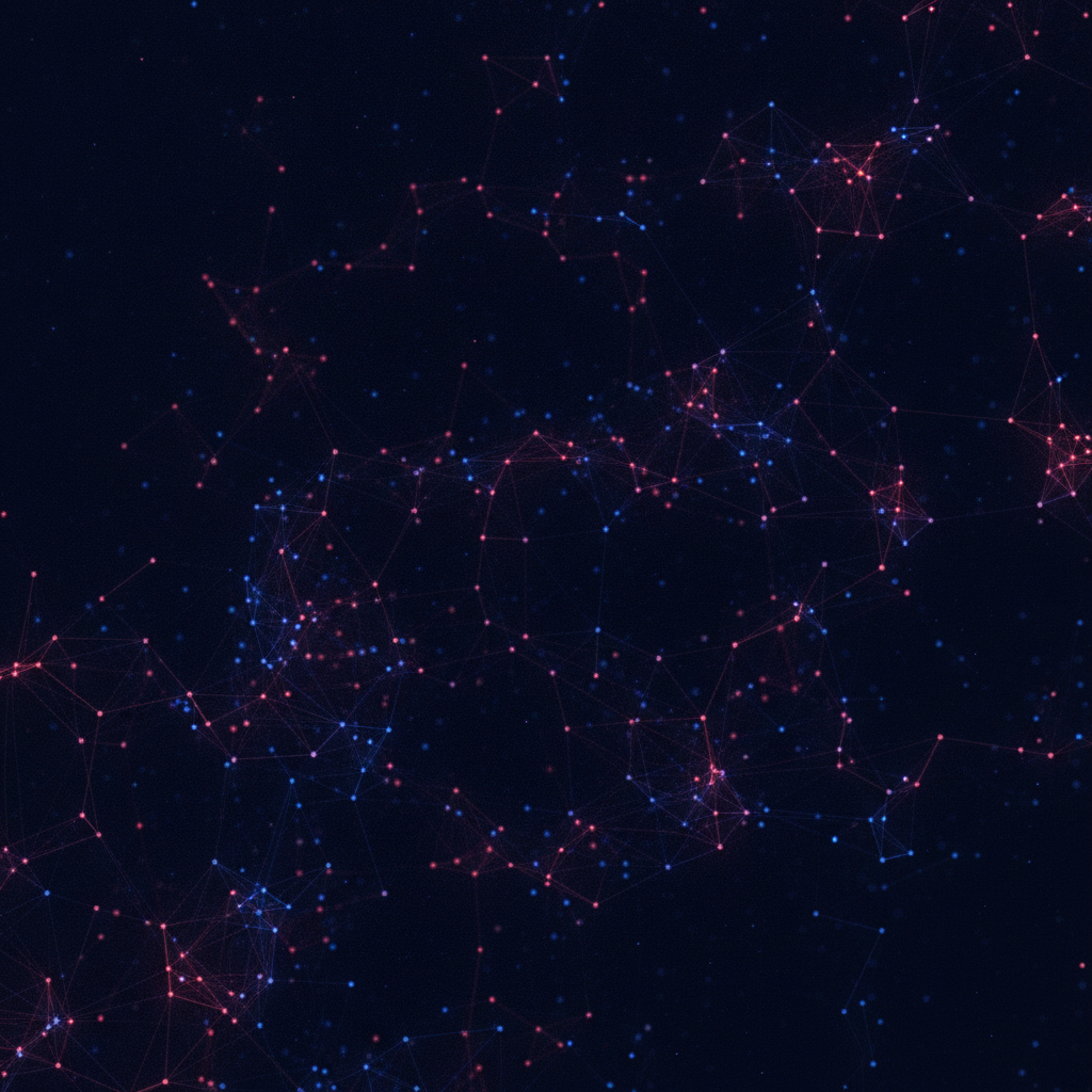 Abstract illustration of a decentralized network with no single center