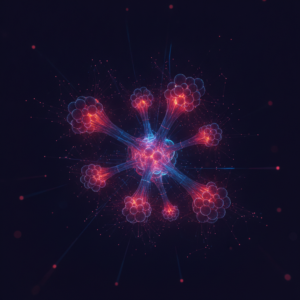 Abstract illustration of interconnected network nodes representing blockchain validator consolidation