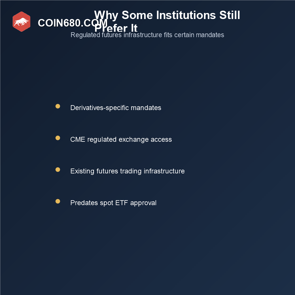 Checklist of reasons some institutions still prefer futures based Bitcoin ETFs over spot ETFs