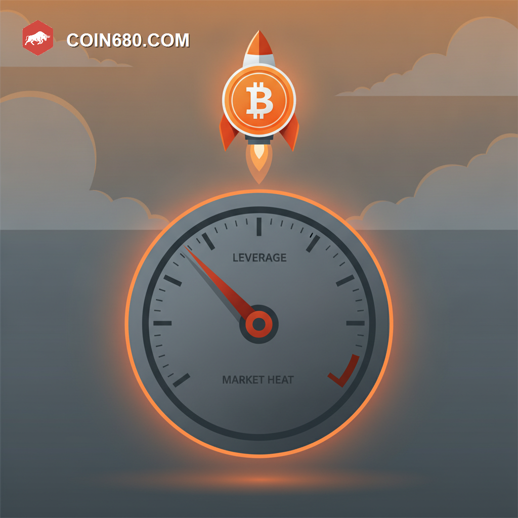 Illustration of a pressure gauge dropping while a rocket coin floats steady above