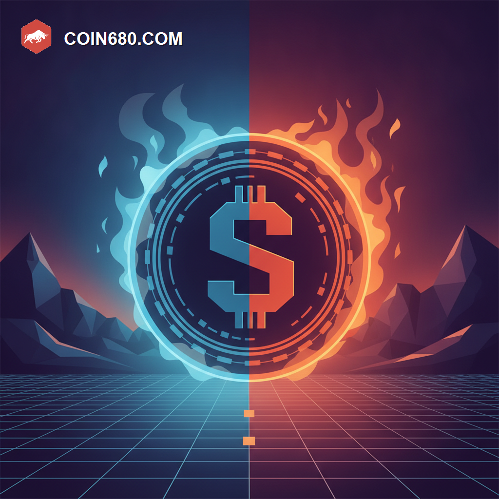 Illustration of a hot glowing coin trailing steam as it cools